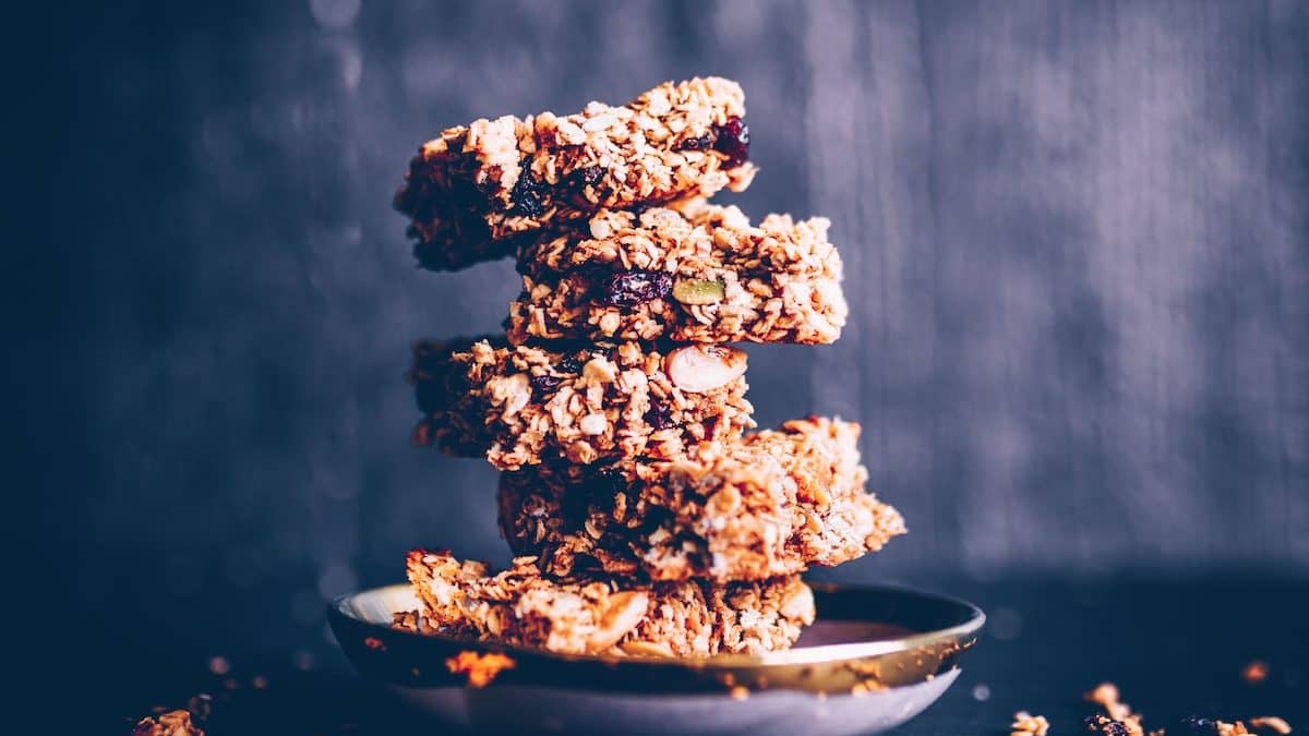 piled cookies on ceramic snack plate